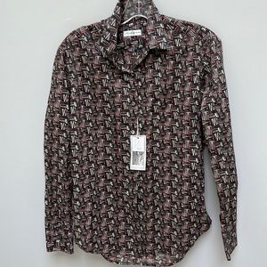 NWT Jill McGowan “Beth” matchstick shirt, size M.